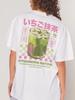 Maglietta con Stampa Posteriore Matcha Manica Corta Larga Streetwear Grafica Top Estetica Y2k Cotone Maglietta Donna Unisex Abbigliamento Femminile