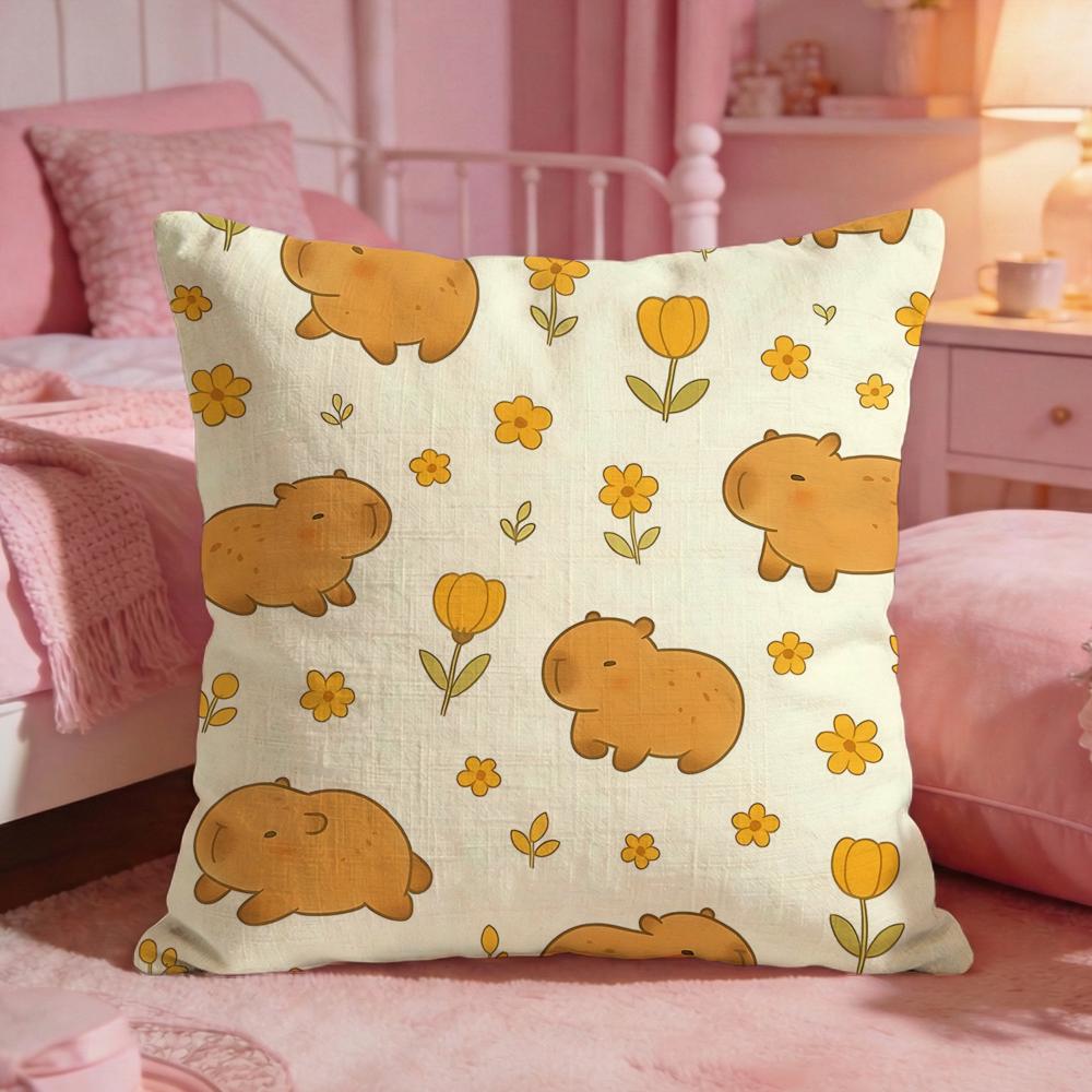 AnimalcapybaraS Cushion Cover Premium Comfort Reversible Pillow Cove Two in One Design for Any Room Car Interior