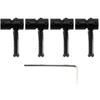 Musiclily Pro 19mm Steel Bass Saddles for 4-String Precision Bass/Jazz Bass, Black (Set of 4)