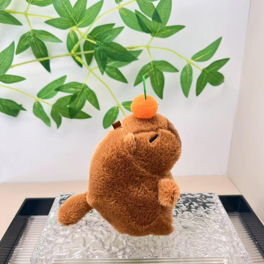 Soft Capybara Super Plush Doll With Pull Tail For Fun Keychain And Bag Decoration