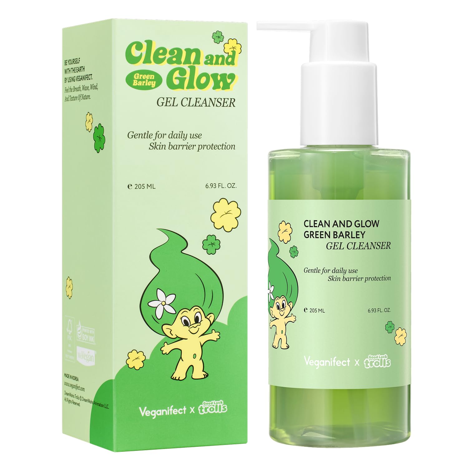

Veganifect Веганский Очищающий Гель с Зеленым Ячменем 205 мл Тролли (Официальное действие) (205 мл, Коллаборация)