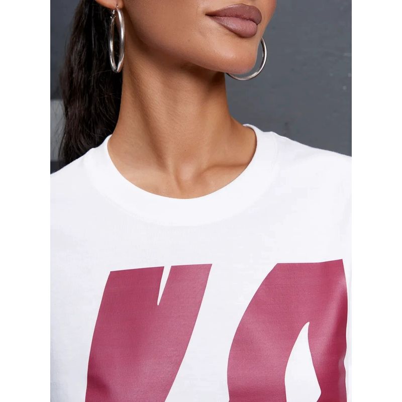 New Fashion T-shirt Fashion New Fashion Casual Loose round Neck Print Letter Cotton T-shirt Top