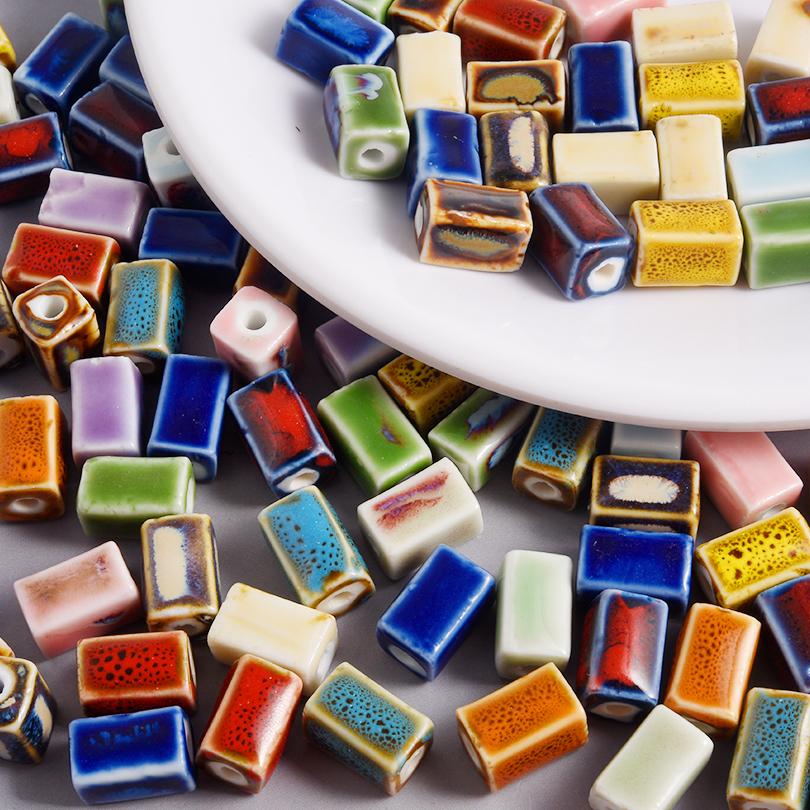 Different Style Random Mix Ceramic Beads For Jewelry Making Supplies Ball Flower Heart Star Loose Bead DIY Bracelets Accessories