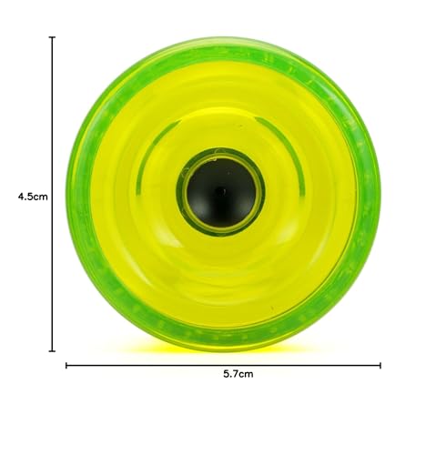 Spin Gear Spin Gadget Crystal Yo-Yo for Beginners - Metal Ball Bearings for Long Spin! (Yellow)