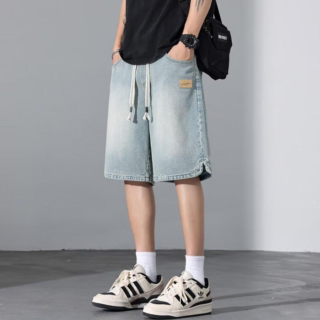Men's Summer Lightweight Denim Shorts 2026: New Trendy Straight-Leg, Loose-Fit Casual Capris