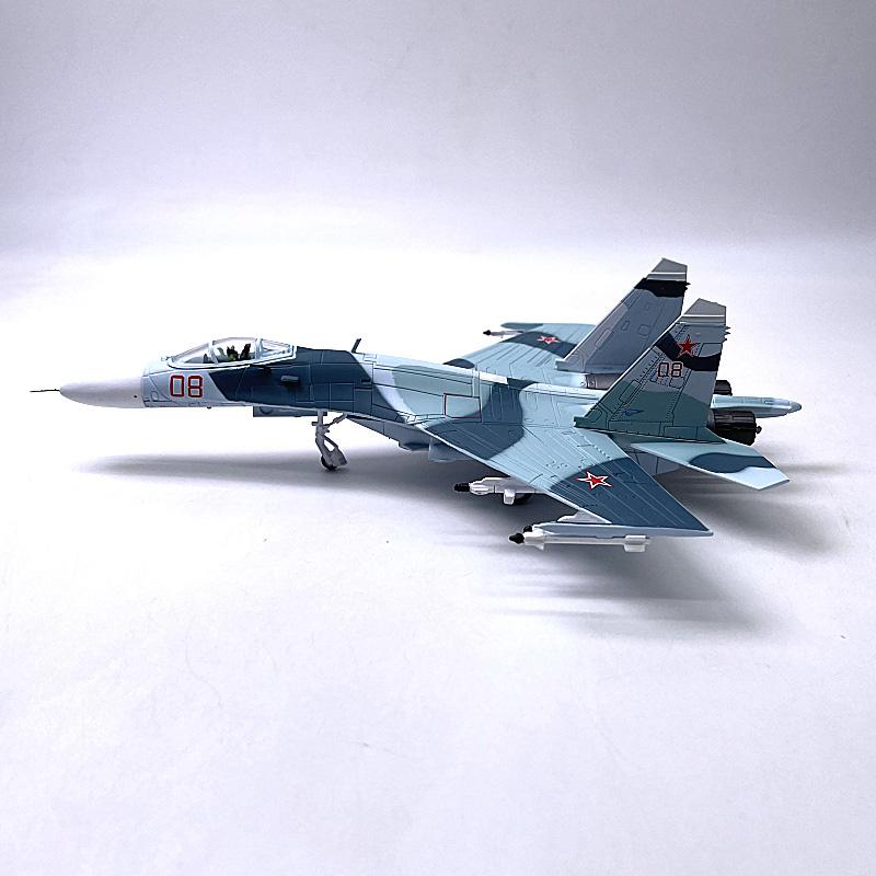 Jason Tutu Aircraft Model Plane Russian Air Force Fighter Sukhoi Su-27 Diecast 1:100 Scale Metal Planes Dropshipping