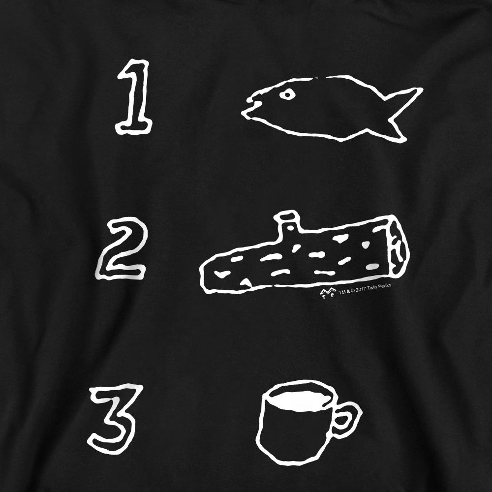 Twin Peaks Unisex Adult Coffee Log Fish Sweatshirt