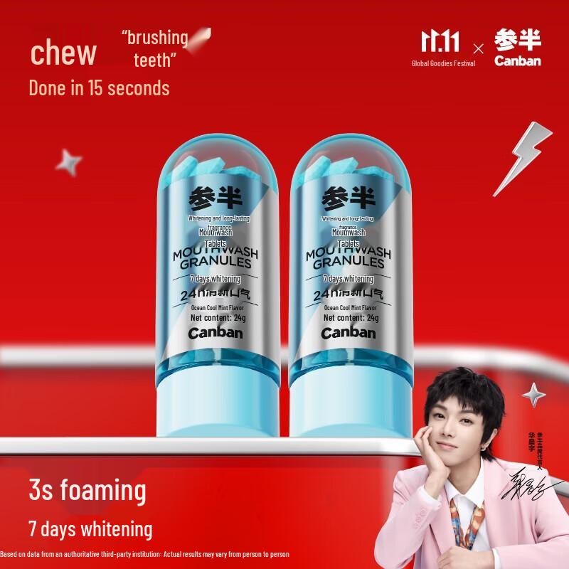 

Canhalf Whitening Mint Mouthwash Tablets