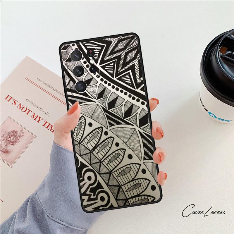 Hawaiian Ornament phone case For Samsung Galaxy S24 S25 S23 S22 Ultra Note 10 20 Plus S20 S21 FE Cover