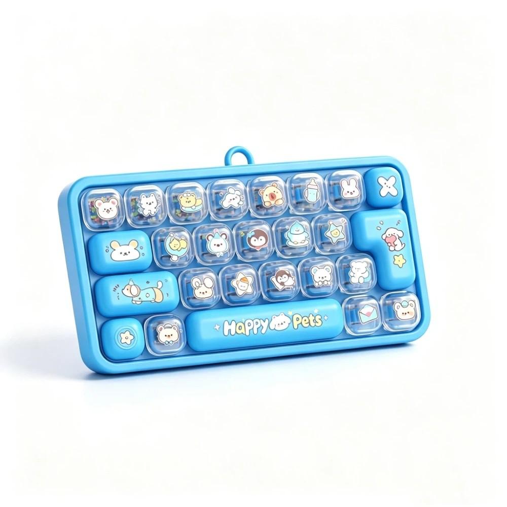26-Tasten Mini-Tastatur Anhänger Transparente Zweifarbige Tastatur Schlüsselanhänger Kinder Tasche