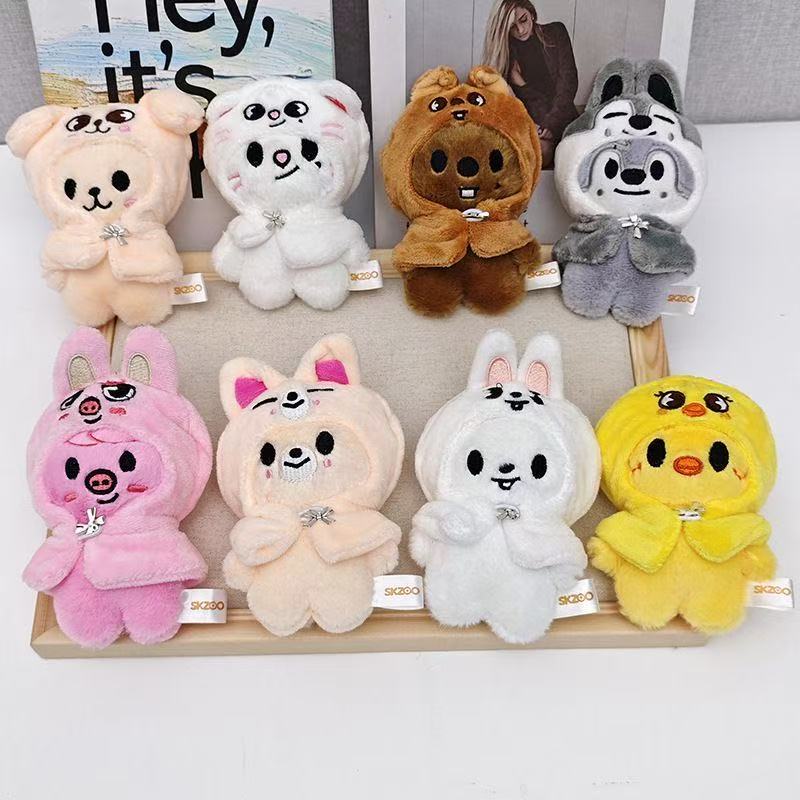 SKZ Seoul FM Live SKZOO Stray Kids Plush Toy 12cm Doll Cloak Fashion Keychain Fan Commemorative Item Children's Gift