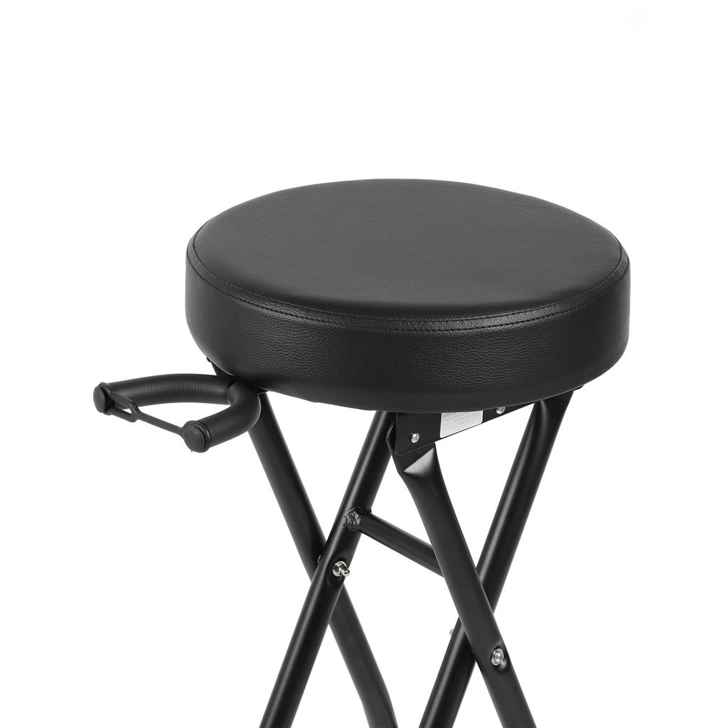 Foldable Guitar Stool 29.1in Height Guitar Chair Seat with Padded Cushion Built in Stand