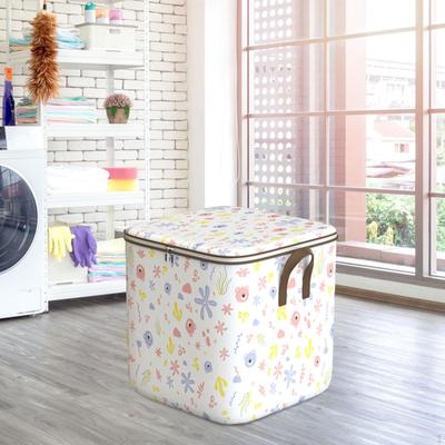 Closet Organizer Clothes Storage Bag Suitcase Holdall Bin with Lid Comforters Toys Traveling