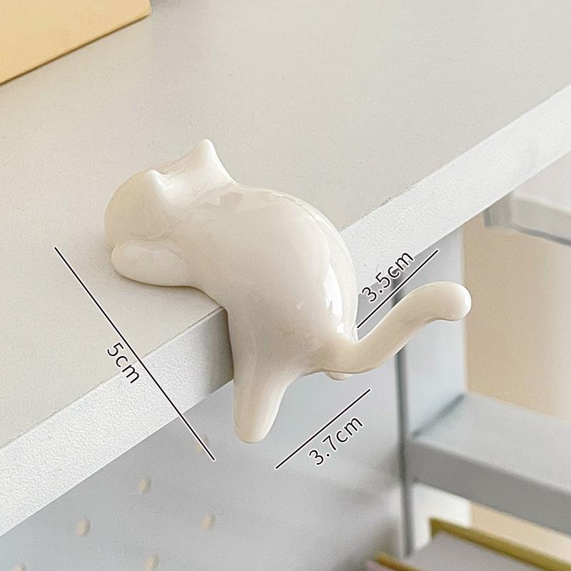 

1Pcs Cat Backpack Hook, Office Desk Edge, No Marking, No Punching, Student Desk Side Multifunctional Bag Hanger as the picture