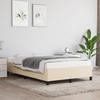 Vidaxl Struttura Letto Senza Materasso, Crema, 120X190 Cm, Tessuto