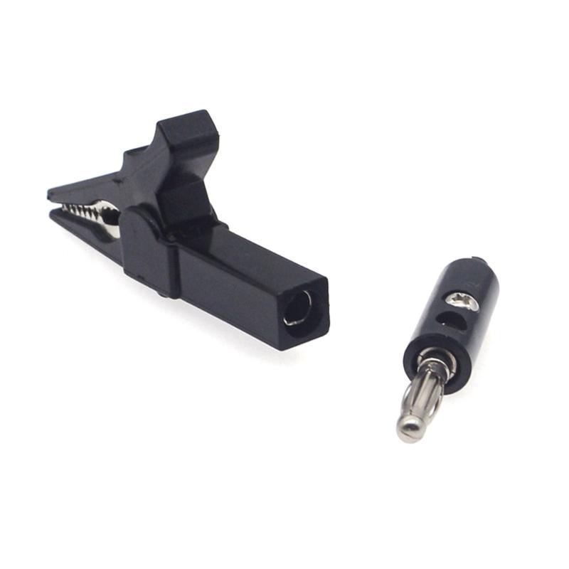 Alligators Clip Banana Plug Test Probes Leads Cable Probes Connectors 4mm Banana Plug Cable Clip Insulated Electric Clip