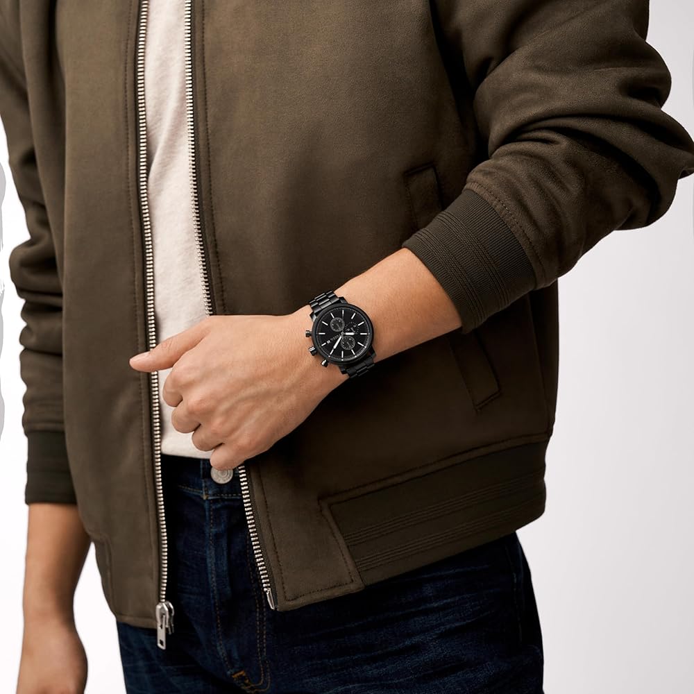 Ceas bărbătesc Fossil RHETT Multifuncțional Oțel Inoxidabil Negru, BQ2845