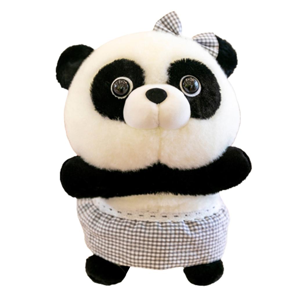 Panda With Dress Plushy With Q Version Cuddly Animal Toys Sleeping Pillow Toy