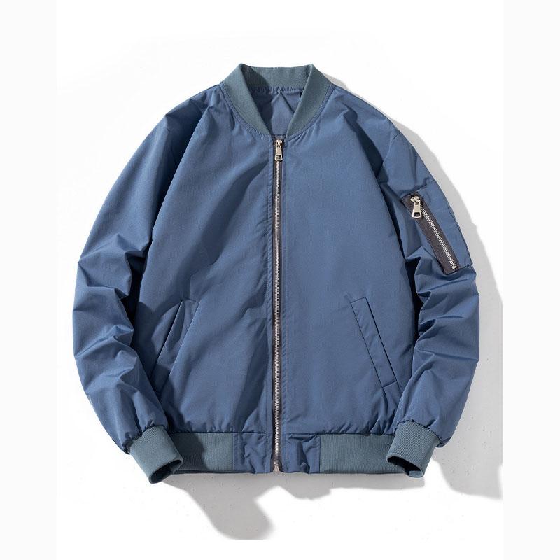 Giacca Bomber Primaverile da Uomo Casual con Tasca con Cerniera