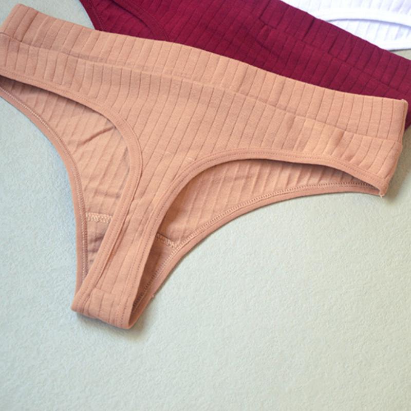 Kadın Pamuklu Tanga Düşük Bel Kadın Spor Bikini Külotu Elastik Rahat İç Çamaşırı Kadın Külot İç Çamaşırı M-XL
