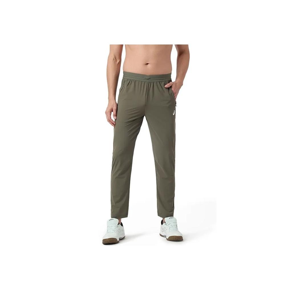Asics Logo Mid-Waist Breathable Comfort Moisture-Wicking Sports Long Pants Men Bottoms Military-Green 2031E662-301