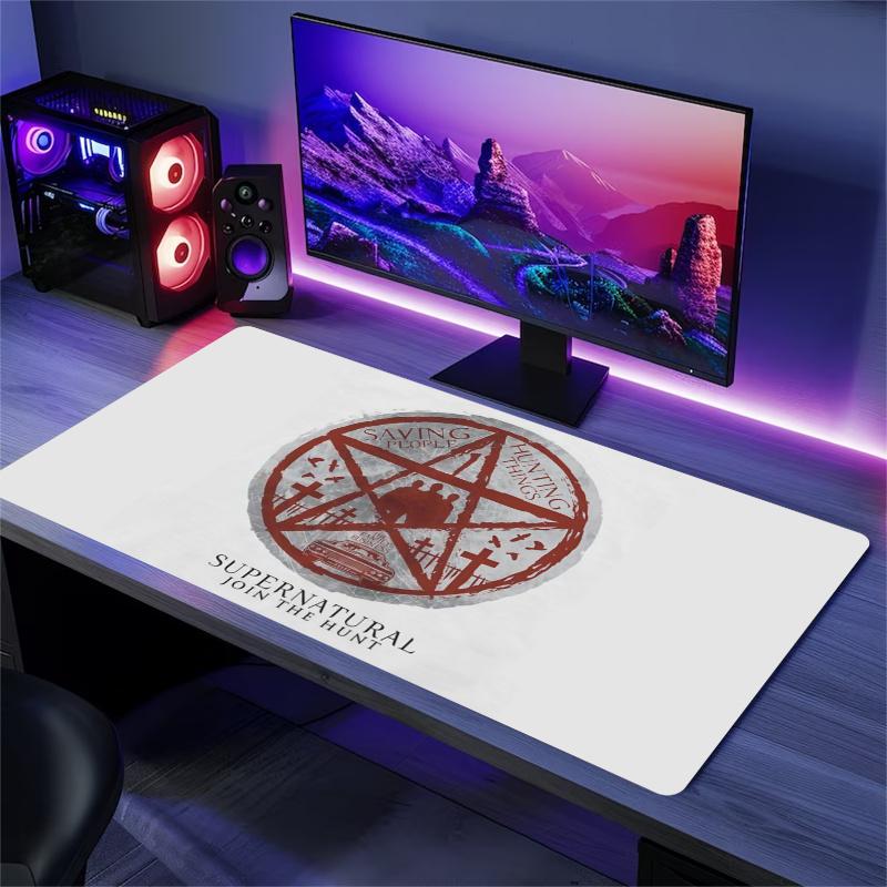 Supernatural Mouse Pad, Large Gaming Desk Mat, Non-slip XXL Mousepad for Laptop & Tablet, Mini PC Playmat with Stitched Edges