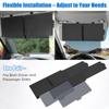 Car Sun Visor Polarized Sun Visor Extender with Zipper Slider UV400 Side Shades Driver Passenger Universal Easy Installation Protection, Included,