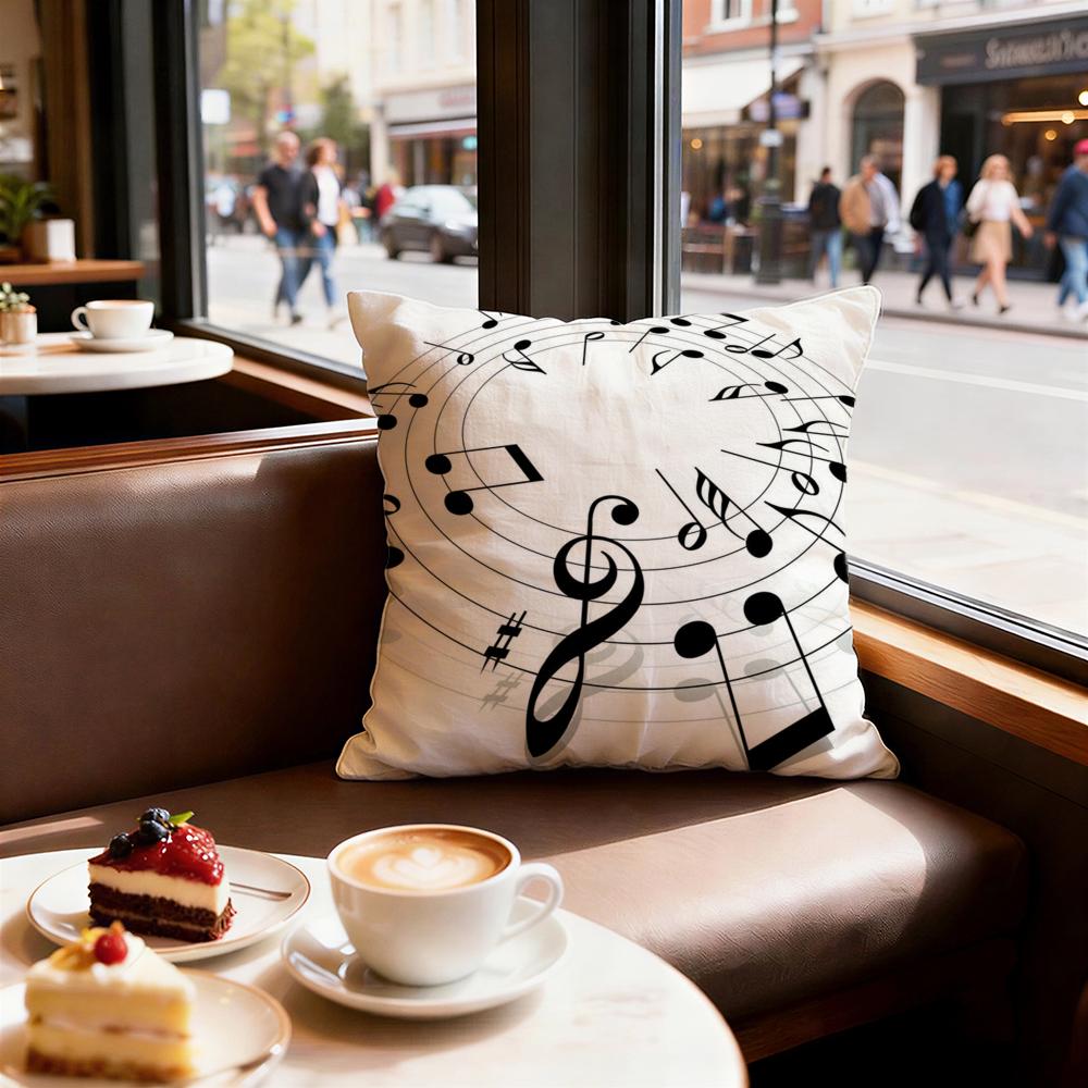 Print Sheet Music Printing Cushion Cover Decorative Cushions Covers Cover Sofa 50X50 Pillow 4 Piece 45X45 40X40 Pillowcase