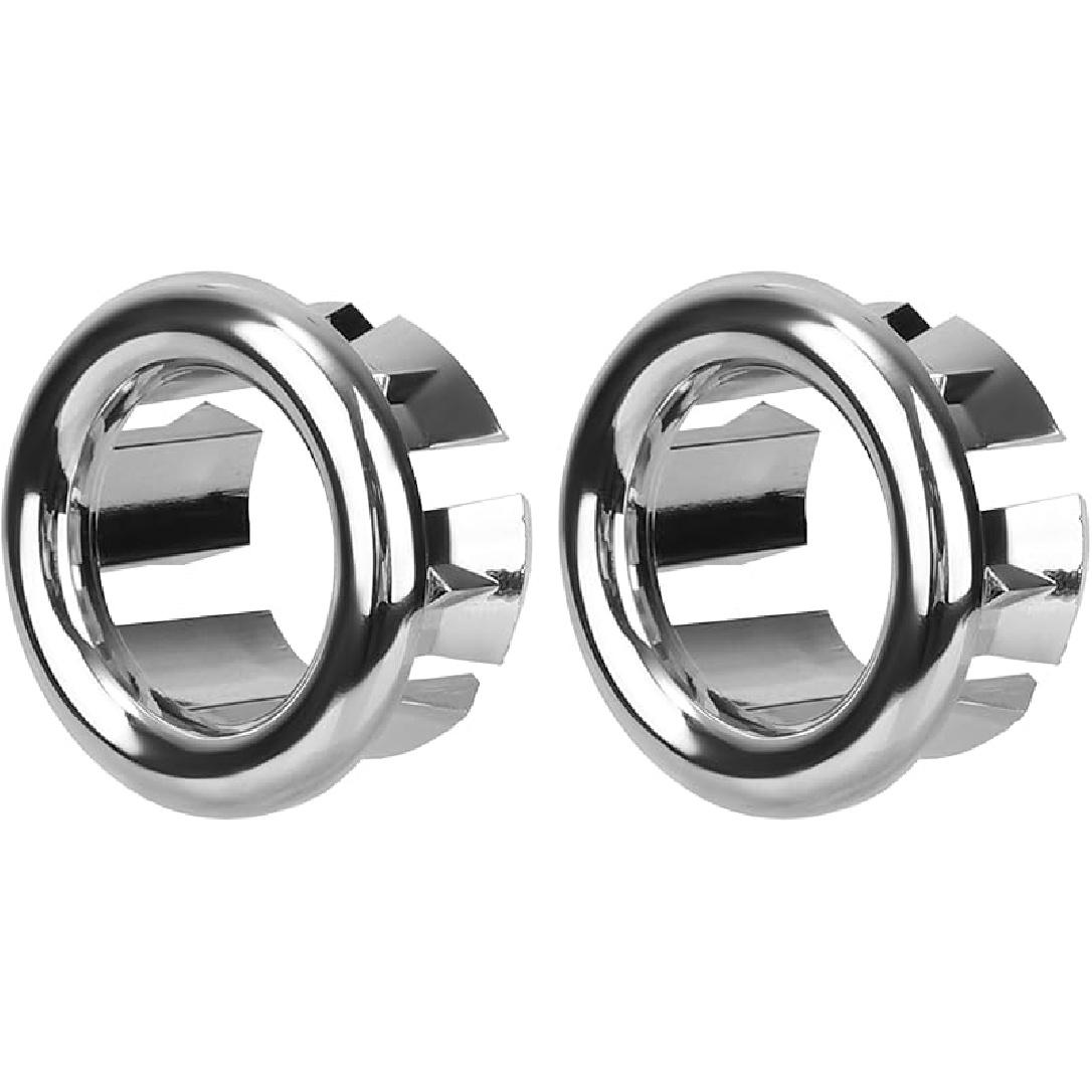 

2 шт. Кольцо перелива для раковины, Хромированное кольцо перелива для раковины в ванной, Универсальная посадка, Крышка сливного отверстия, Вставка-заглушка, Детали для ванны для кухни, ванной, умывальника 2