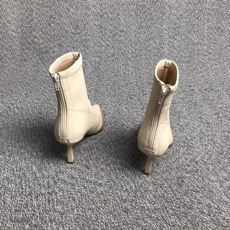 Autumn Vintage Pointed Toe Women Ankle Boots Fashion Soft Leather Ladies Elegant High Heel Short Botas Zapatos De Mujer