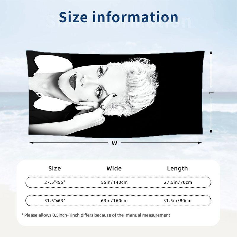 Large Beach Towel Quick Dry Absorbent Towel For Beach IndoorP!nk Singer