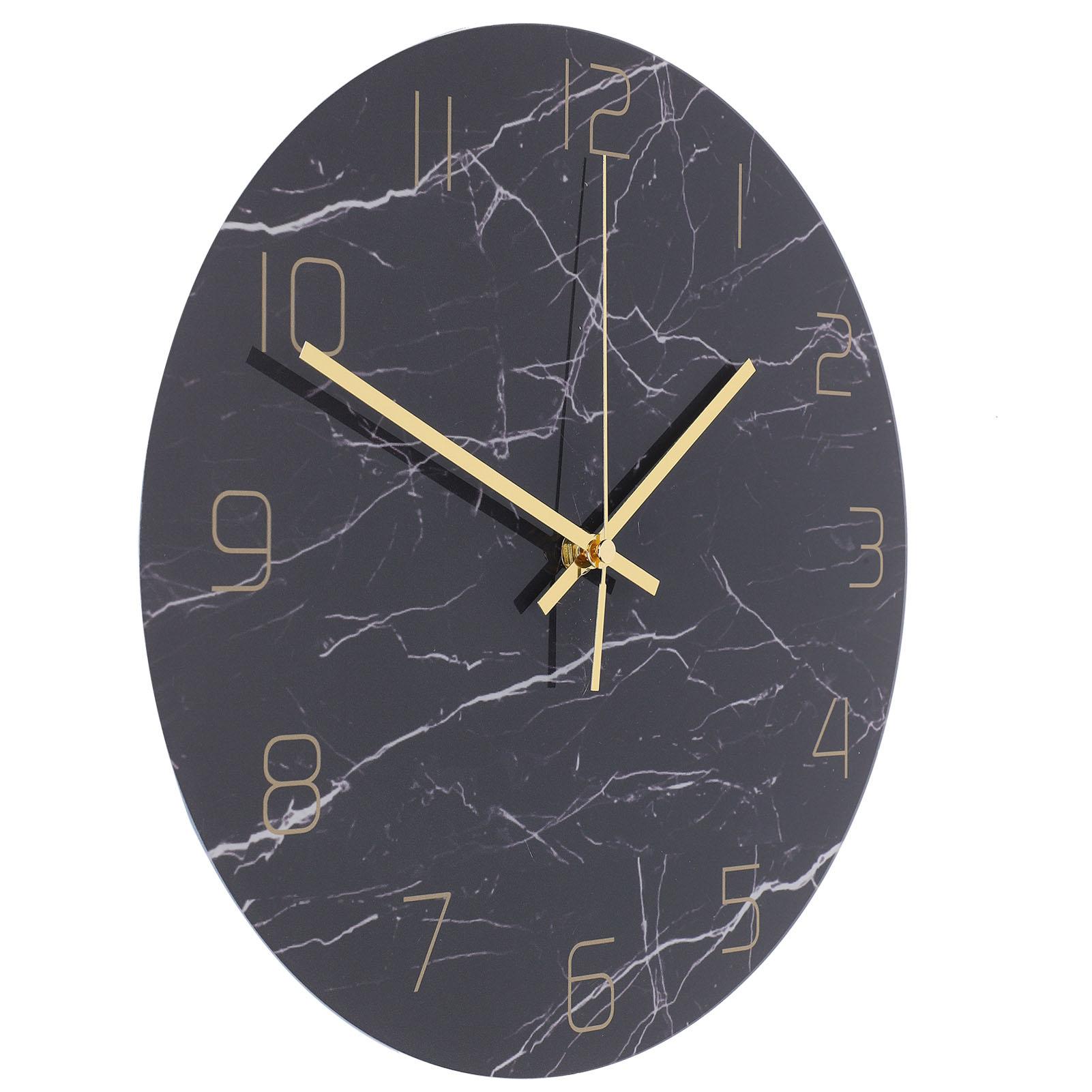 

Wall Clock Nordic Decorative Marble Printing Mute Round Hanging Clock Home Decoration