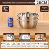 HANDUNYOU 304 Stainless Steel Serving Bowl, 28cm (Buy 1 Get 1 Free)
