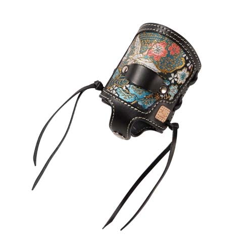 DEGNER Hanayama Drink Holder for Motorcycles, DORINK HOLDER DH-4K (Miyakozakura - Black)