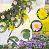 22 Inch Artificial Summer Wreath Daisy and Lavender Wreath with Wildflowers for Home Wall Farmhouse Springtime Easter Holiday Party