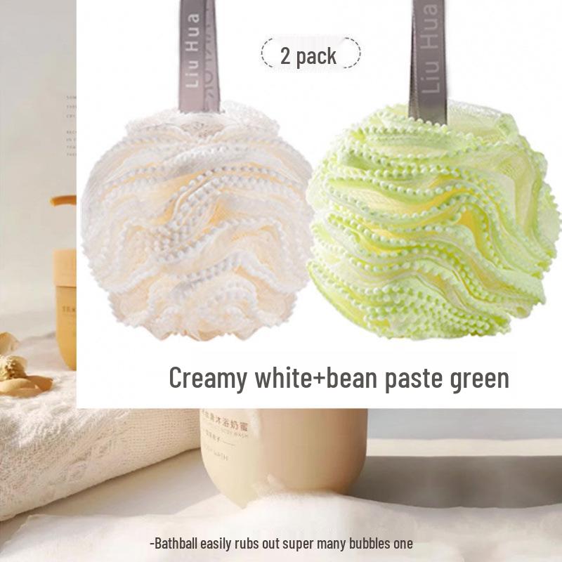 Durable Large Super Soft Bath Flower Ball - Non-Dispersing Foaming Net for Back Scrubbing