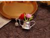 French Rustic Style Flower Kettle Brooch Pin, Elegant and Versatile, Ideal Accessory for Women's Fashion