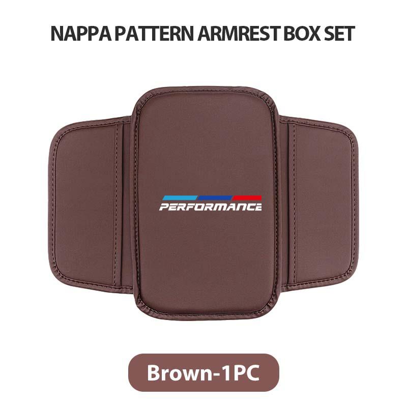 Leather Car Seat Central Console Armrest Pad Storage Bag For BMW M M2 M3 M4 M5 M6 E46 E90 E60 F30 E39 X1 X3 X4 X5 ULXMV1