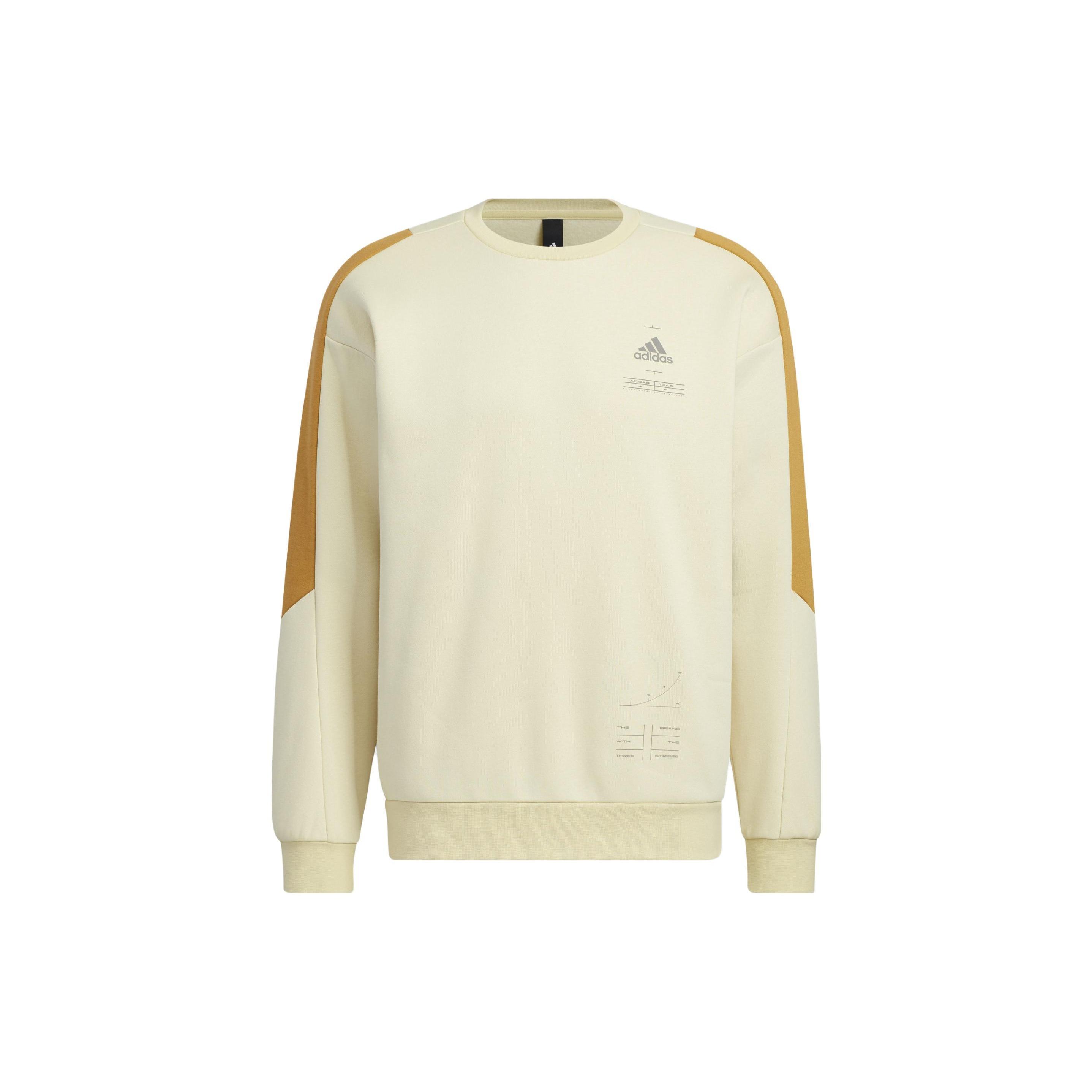 adidas Adult Male Engineered Crew Sweatshirt  Tan  Men s HN9023 S