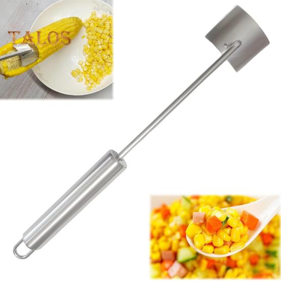 1/2Pcs Corn Peeler Stainless Steel Corn Cob Stripper Tool Corn Thresher for Kernels Removal Ergonomic Handle Easy to Clean Store Kitchen Helper for
