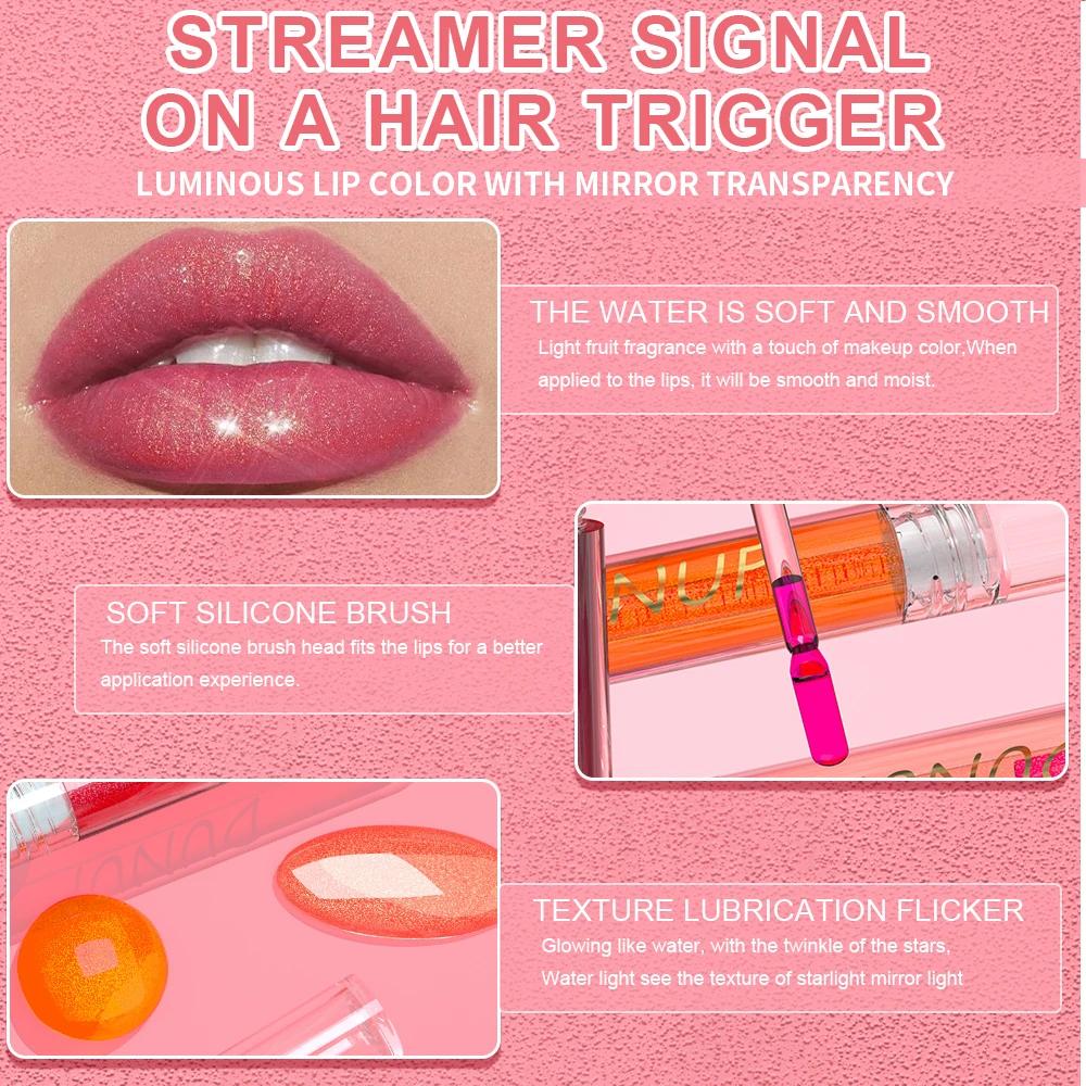 DUNUF Fruit Color-changing Long Lasting Nouritious Lipsticks Lip Gloss Make up Spring Moisturizing Lip Oil Makeup Free Shiping