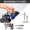 27-Piece RC Car Tool Kit with Flat, Phillips, and Hex Screwdrivers, Pliers, Cross Wrench, Body Reamer, Stand, and Polished Bar Hobby Repair Tools for