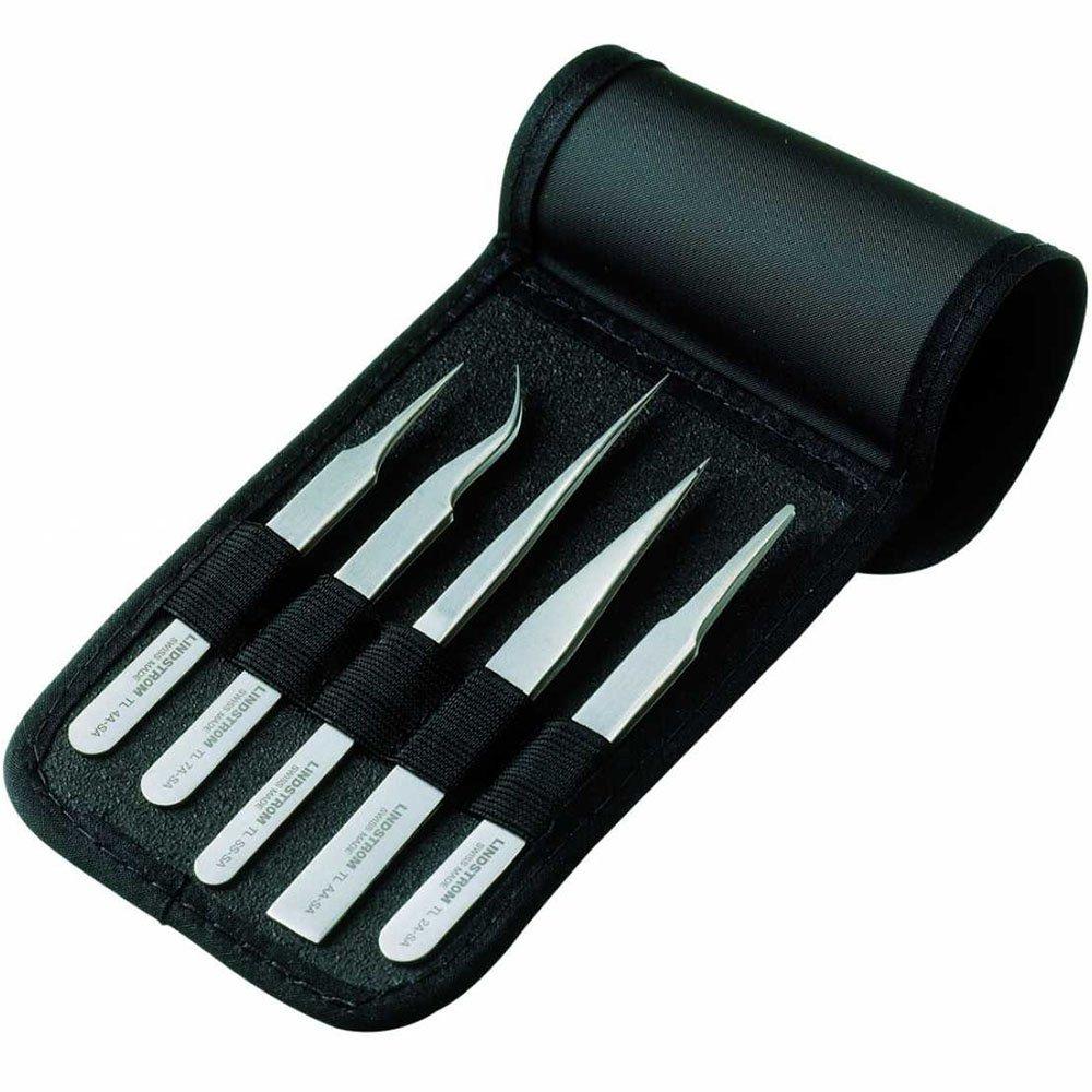 

Lindstrom 5-Piece Tweezers Kit, Stainless Steel, 9855