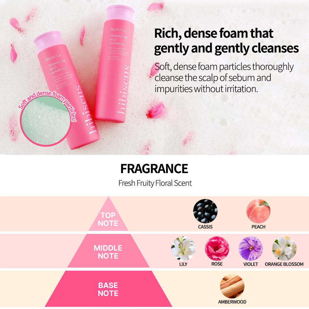 Farmstay Tamanu Oil Mild Shampoo Hibiscus 300ml