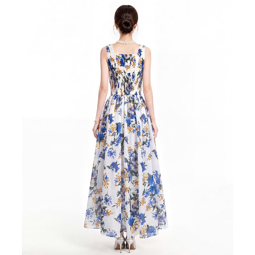 Sexy Clothes Floral Print Sleeveless Maxi Dresses for Women 2026 Club Birthday Party Elegant Big Swing Long Dresses