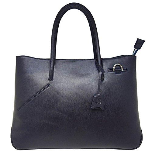 Sac fourre-tout 2 voies, sac à bandoulière, taille B4, cuir de vachette zébu gaufré, Con [PID] PAP103-NV