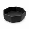 Black Octagonal Geometric Bowl, Modern Design