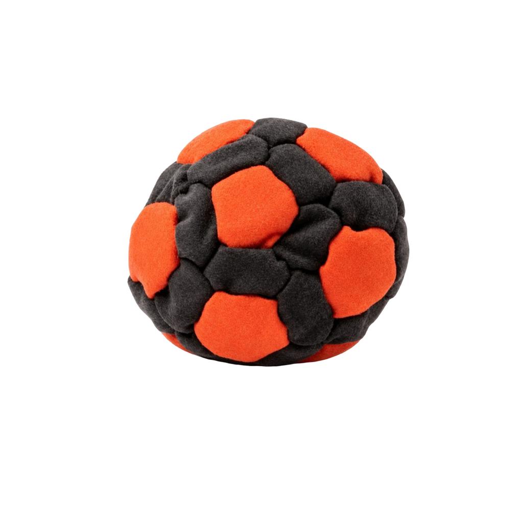 Soft Handmade Footbag Sacks Soccer Design Colorful Crochet Footbag Handmade Knitted Bean Bag for Playground Activities