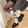 Autumn and Winter Knitted Leg Warmers Bowknot Thick Keep Warm New White Leg Warmers Woman