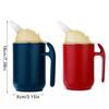 Tazza con Cannuccia Anti-Sversamento 400ml Manico Ergonomico Tazza da Bere Per Anziani Pazienti Allettati Lavabile in Lavastoviglie Acciaio